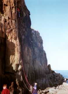 Climbers on Pain Pillar
